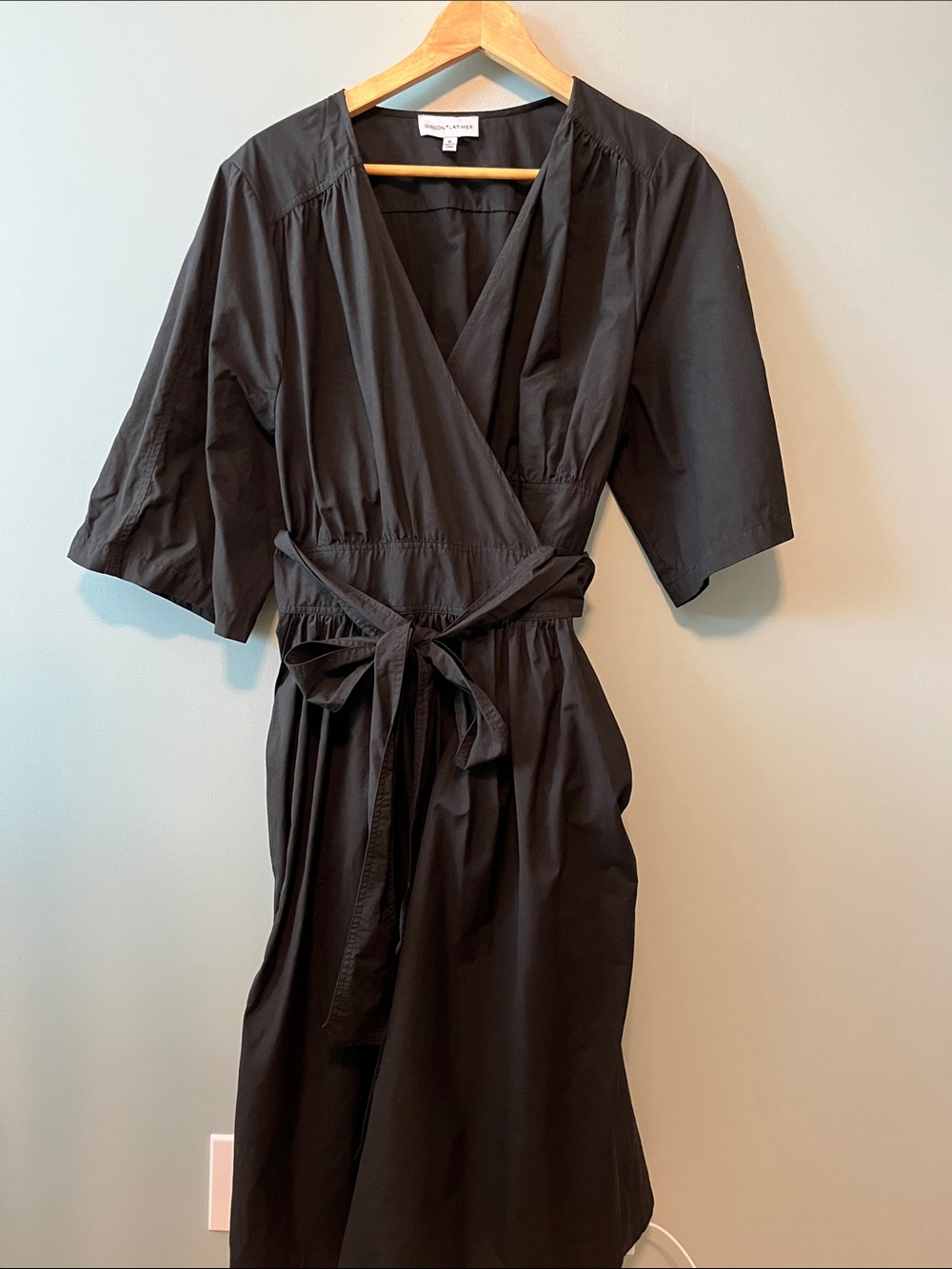 GIBSON LATIMER WRAP DRESS.       XL